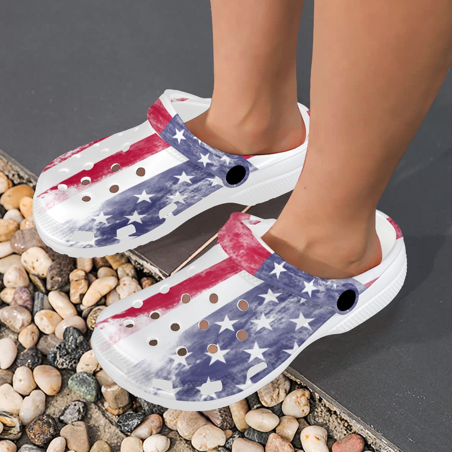 Custom Print Boss Clogs Merica